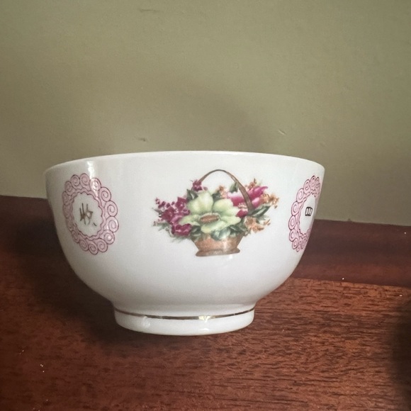 VINTAGE LILING CHINA PORCELAIN 4 1/2" RICE BOWL 1940’s - Picture 5 of 7